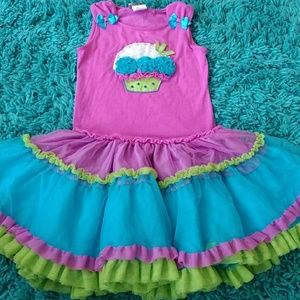 Girls ruffled cupcake dress